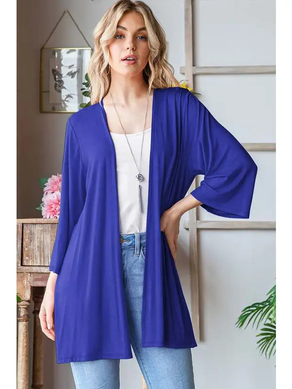 Bell Sleeve Open Cardigan-Kimono-Heimish-Three Birdies Boutique, Women's Fashion Boutique Located in Kearney, MO