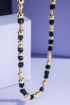 Metal & Glass Bead Necklace: Black Diamond(Bd) / OS-Urbanista-Three Birdies Boutique, Women's Fashion Boutique Located in Kearney, MO