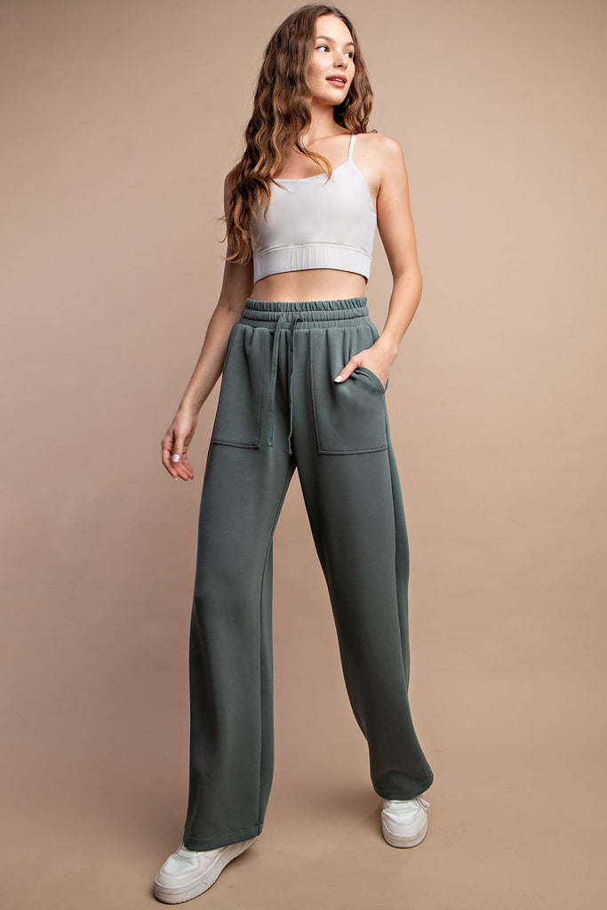 Rae Mode Straight Lounge Pants-Joggers-Rae Mode-Three Birdies Boutique, Women's Fashion Boutique Located in Kearney, MO