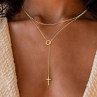 Gold Layered Cross Necklace { product_type }}