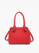 Blair Classic Satchel with Knotted Handles & Long Strap - Cherry Red { product_type }}