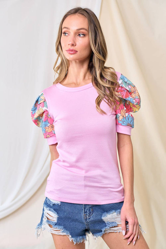 LMT3960-Show Me Some Love Top: PINK / L-lovely melody-Three Birdies Boutique, Women's Fashion Boutique Located in Kearney, MO