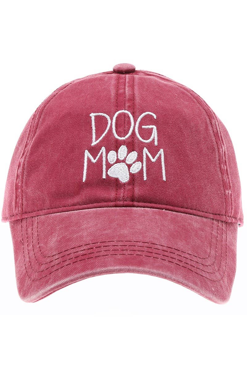DOG MOM Embroidered Cotton Baseball Caps Dad Hat: DUSTY PINK / One Size { product_type }}