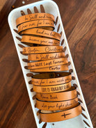 WWJD Thin Leather Bracelet: WWJD { product_type }}