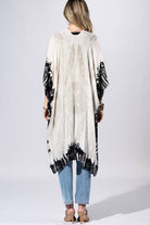 Black Beige Border Kimono: BLACK/BEIGE / 2 / One Size-Urbanista-Three Birdies Boutique, Women's Fashion Boutique Located in Kearney, MO