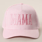 MAMA Embroidered Striped Trucker Hat - Pink { product_type }}