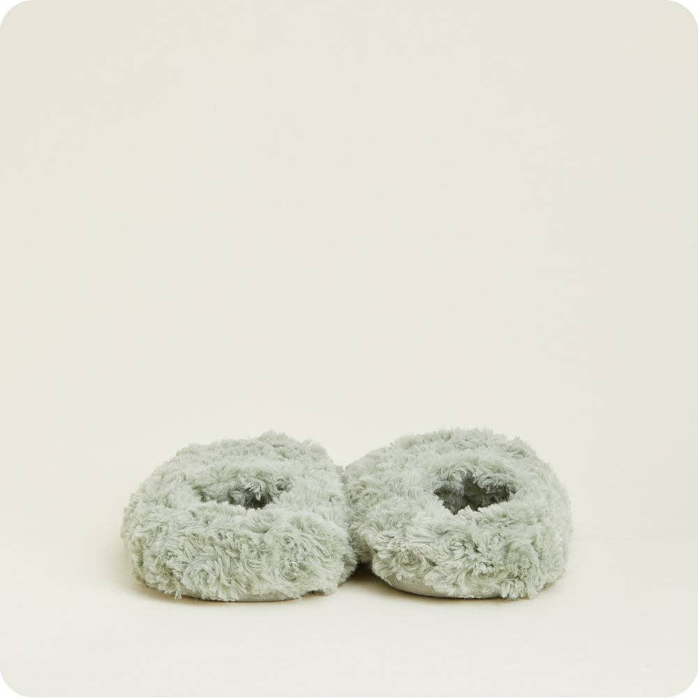 Curly Sage Green Warmies Slippers { product_type }}