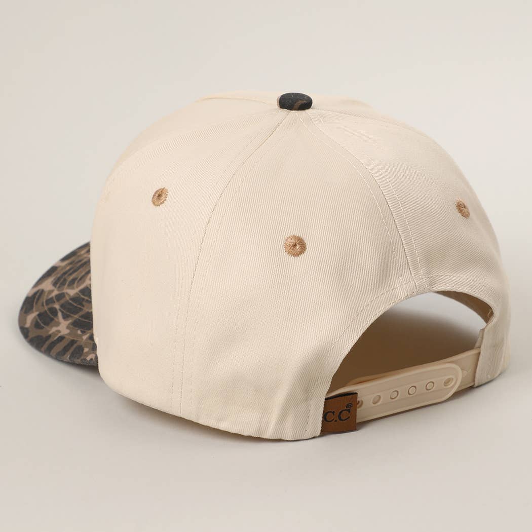 PRAY BIG Y'ALL Embroidery Two-Tone Trucker Hat: LEOPARD / One Size { product_type }}
