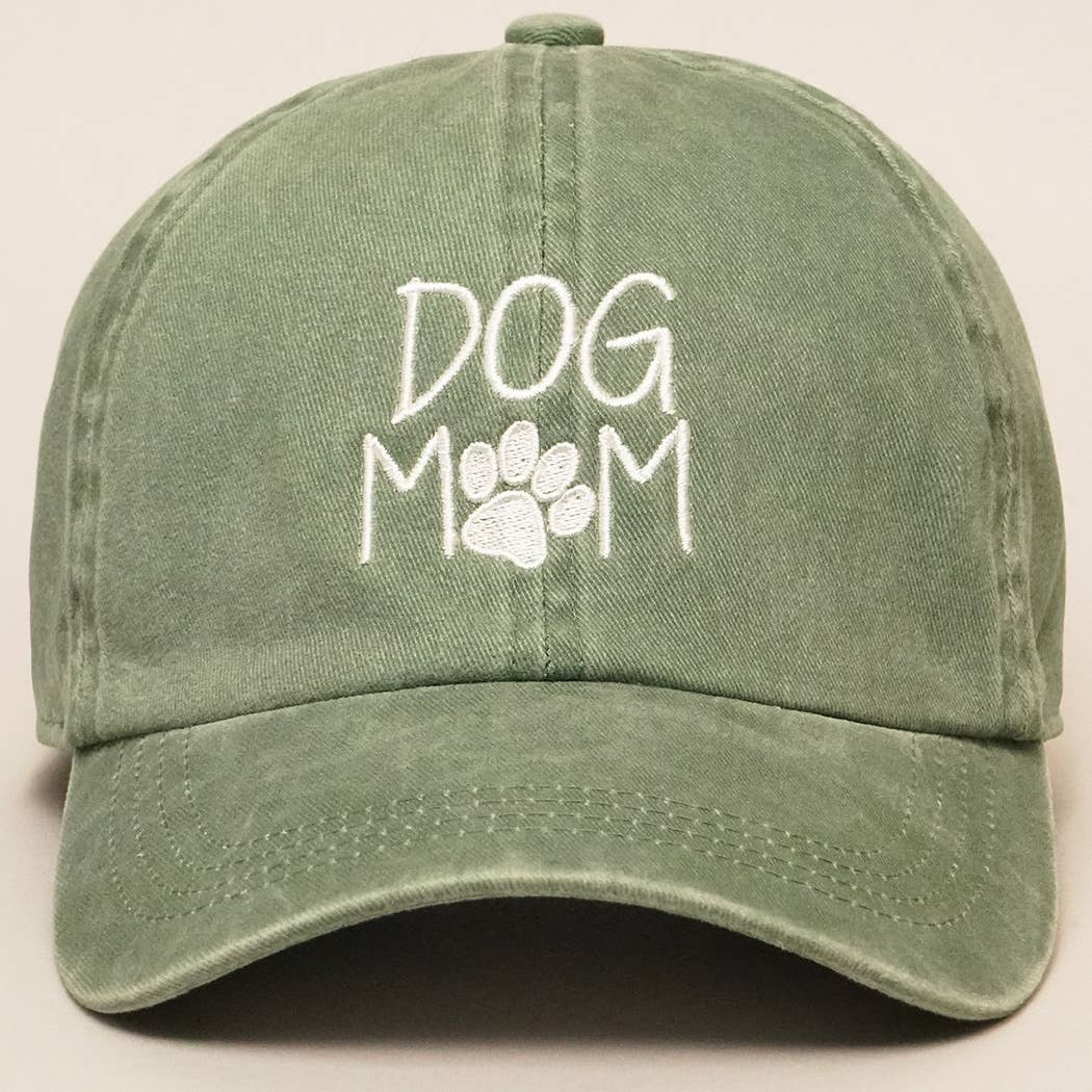 DOG MOM Embroidered Cotton Baseball Caps Dad Hat: DUSTY PINK / One Size { product_type }}