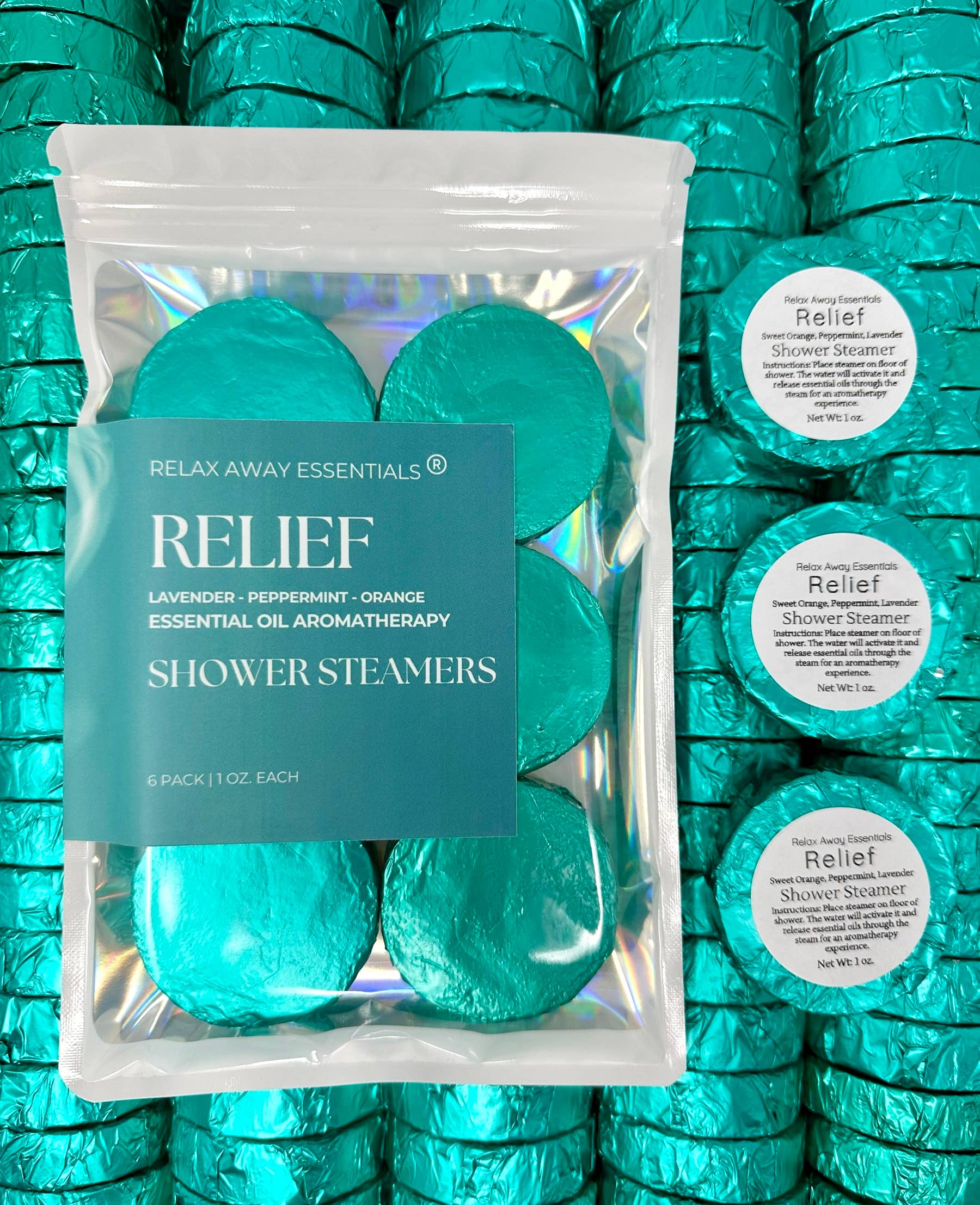 Relief Shower Steamers 6 Pack - Made in USA-Relax Away Essentials-Three Birdies Boutique, Women's Fashion Boutique Located in Kearney, MO
