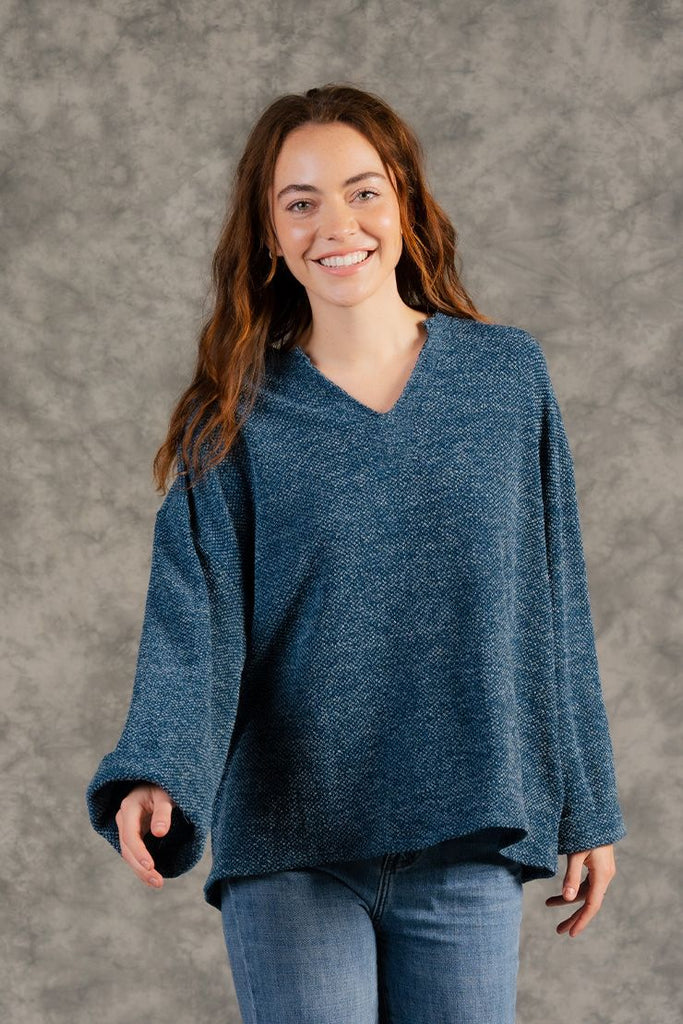 Teal Macaron Long Sleeve Sweater-Sweater-Sew In Love-Three Birdies Boutique, Women's Fashion Boutique Located in Kearney, MO