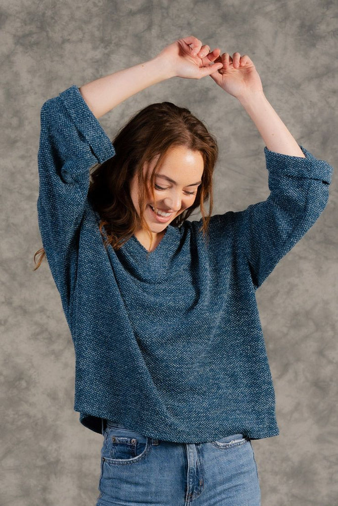 Teal Macaron Long Sleeve Sweater-Sweater-Sew In Love-Three Birdies Boutique, Women's Fashion Boutique Located in Kearney, MO