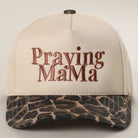 Praying Mama Embroidery Two-Tone Trucker Hat - Leopard { product_type }}