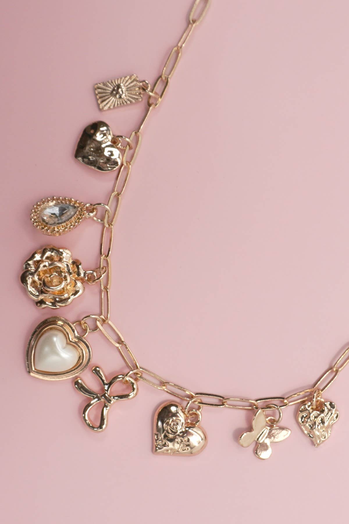 Gold Charm Necklace { product_type }}