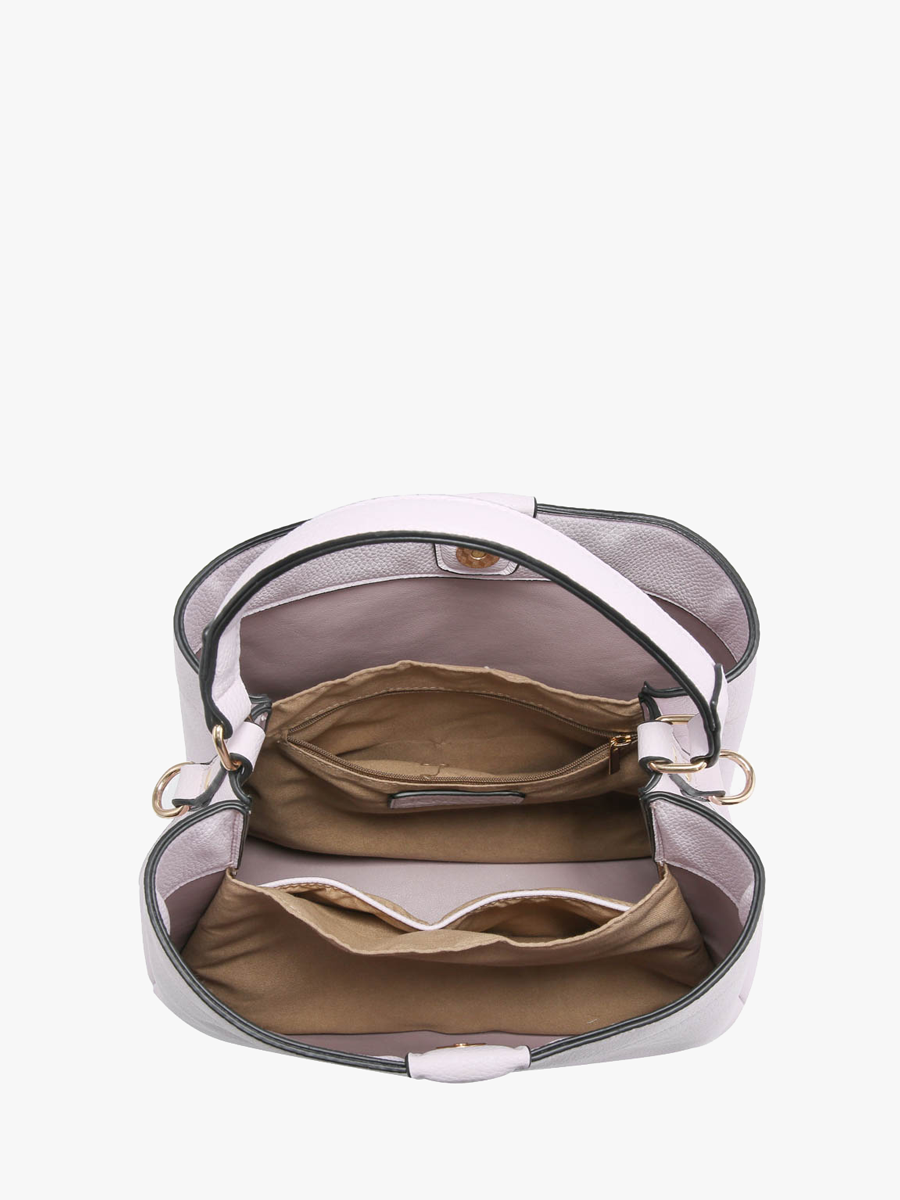 Tati Lizard Print Satchel - Taupe { product_type }}
