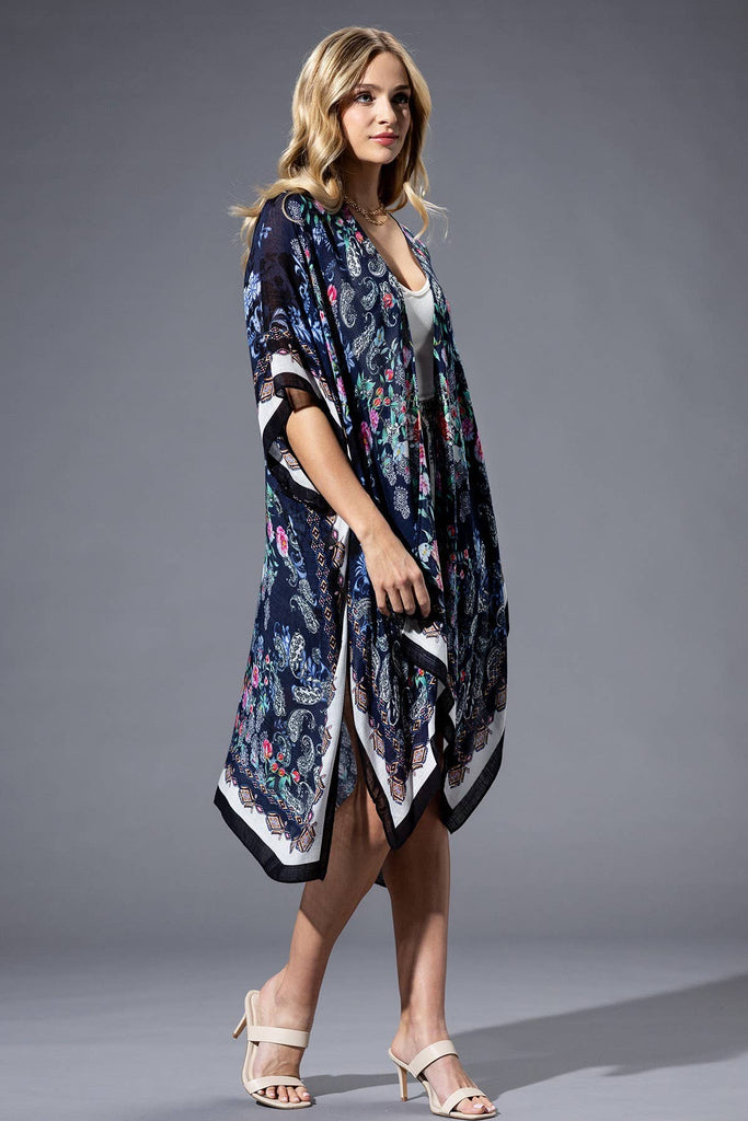 Rose Paisley Kimono: ROSE PAISLEY-Urbanista-Three Birdies Boutique, Women's Fashion Boutique Located in Kearney, MO