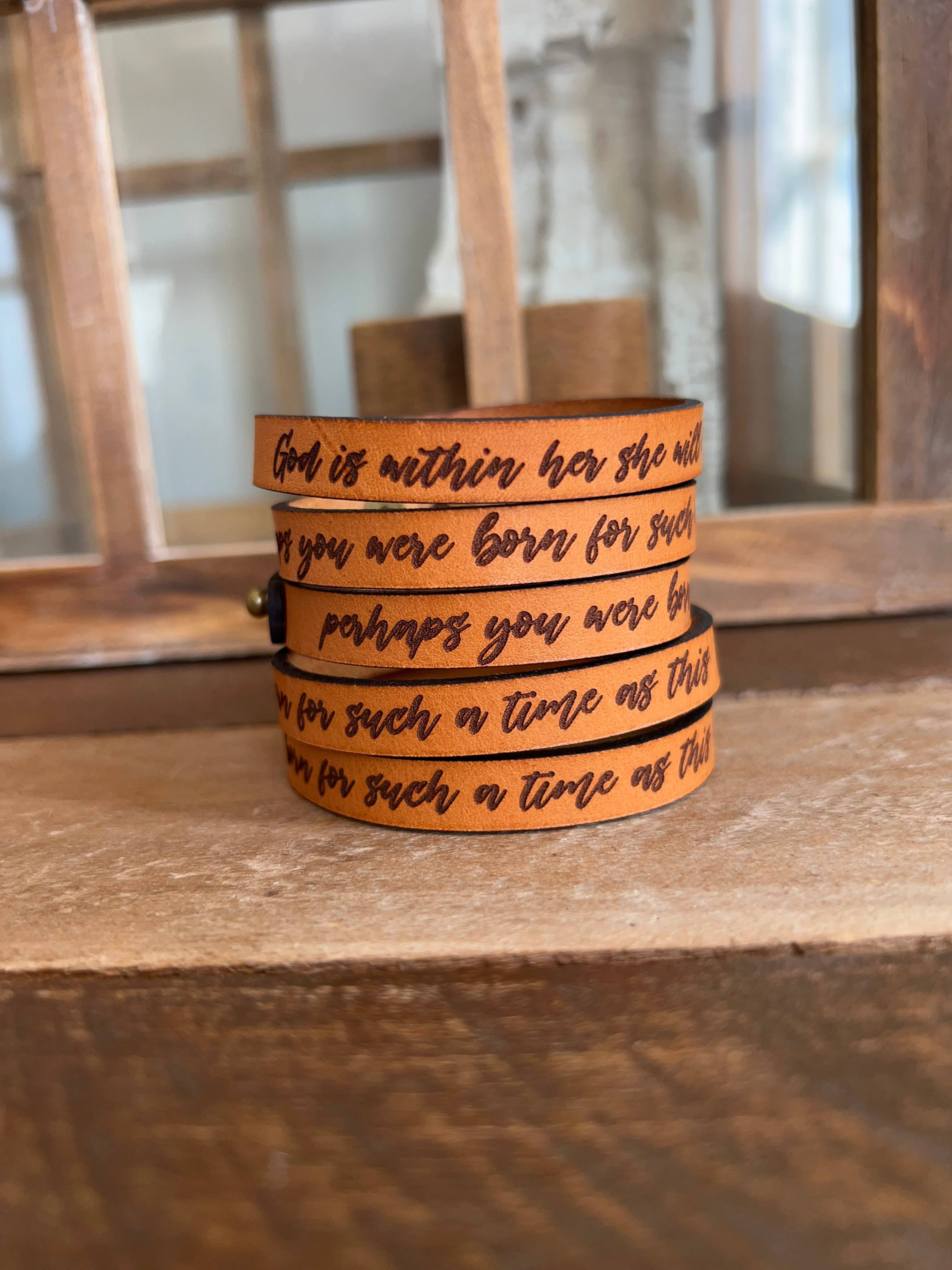 WWJD Thin Leather Bracelet: WWJD { product_type }}