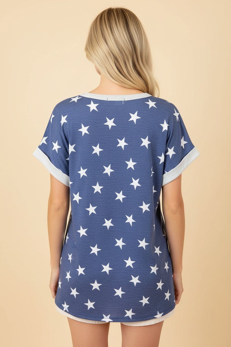 Navy Star Top { product_type }}