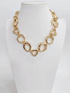 Gold Geometric Open Circle Necklace { product_type }}