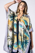 Maui Palm Kimono: MAUI-Urbanista-Three Birdies Boutique, Women's Fashion Boutique Located in Kearney, MO