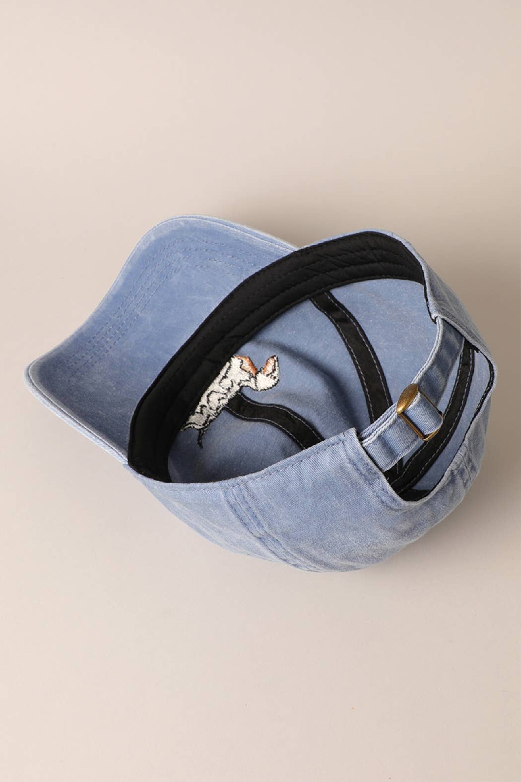 Dachshund Embroidered Baseball Dad Cap: White / One Size { product_type }}