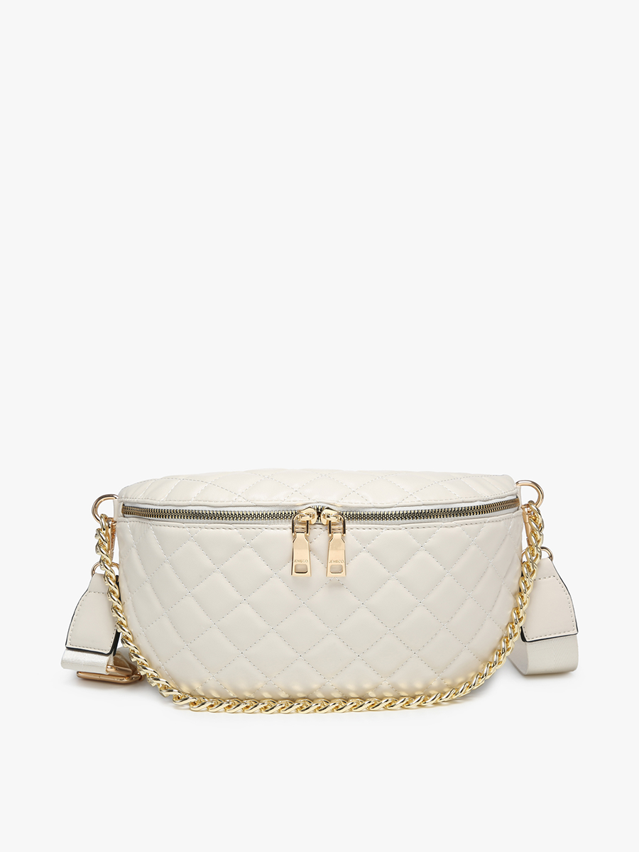 Sylvie Quilted Belt Bag: Black { product_type }}
