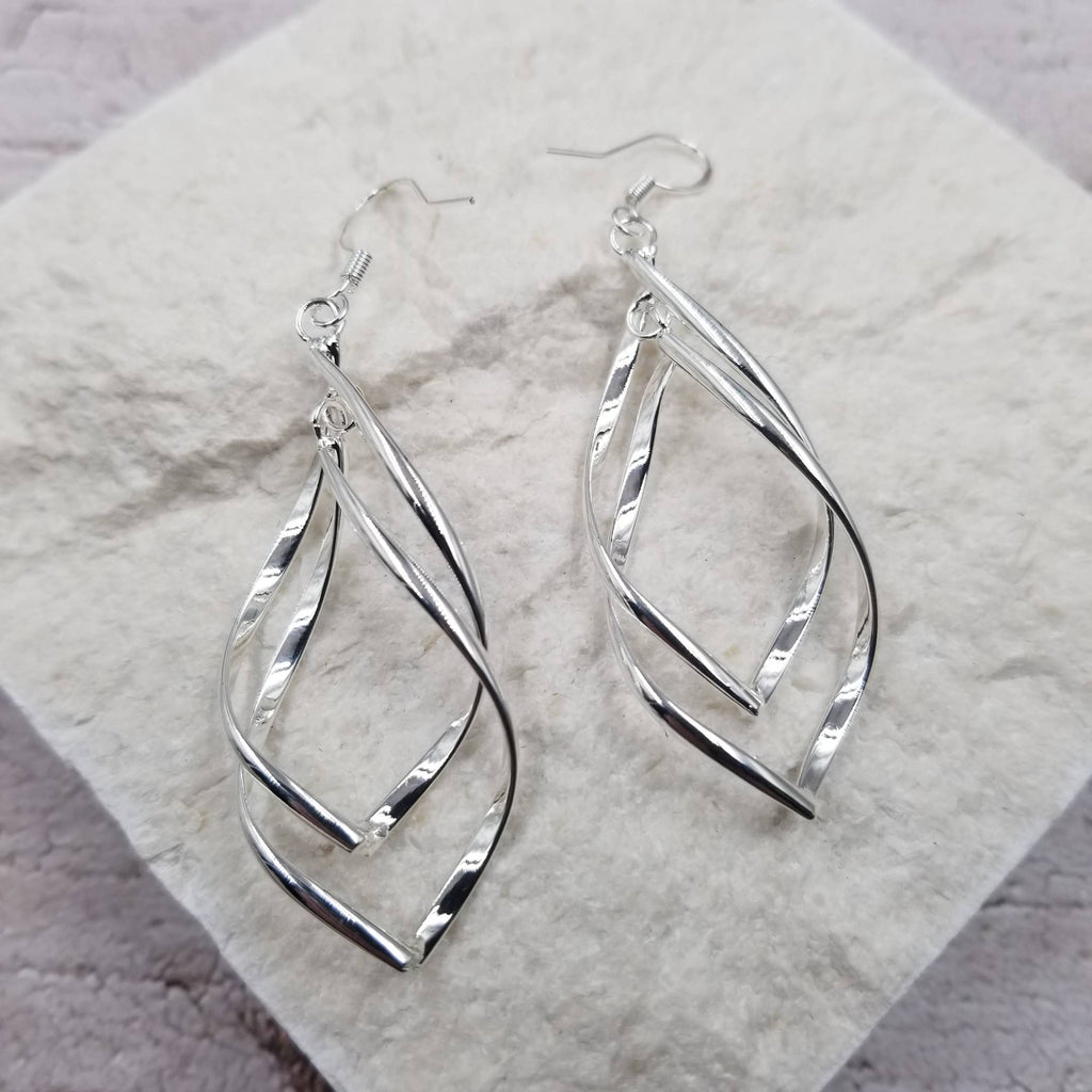 Abstract Geometry Silver Earrings-Treasure Wholesale-Three Birdies Boutique, Women's Fashion Boutique Located in Kearney, MO