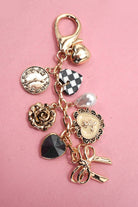 Bow Checker Heart Flower Bag Charm { product_type }}