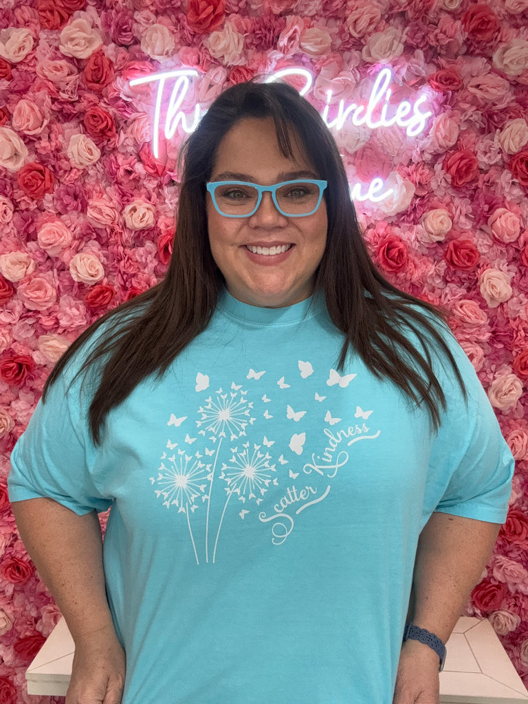 Scatter Kindness Graphic Tee-Graphic Tees-Tres Birdos Graphic Tees-Three Birdies Boutique, Women's Fashion Boutique Located in Kearney, MO