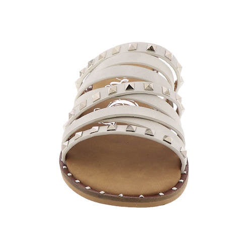Shimmery White Studded Sandals-Shoes-Gypsy Jazz-Three Birdies Boutique, Women's Fashion Boutique Located in Kearney, MO