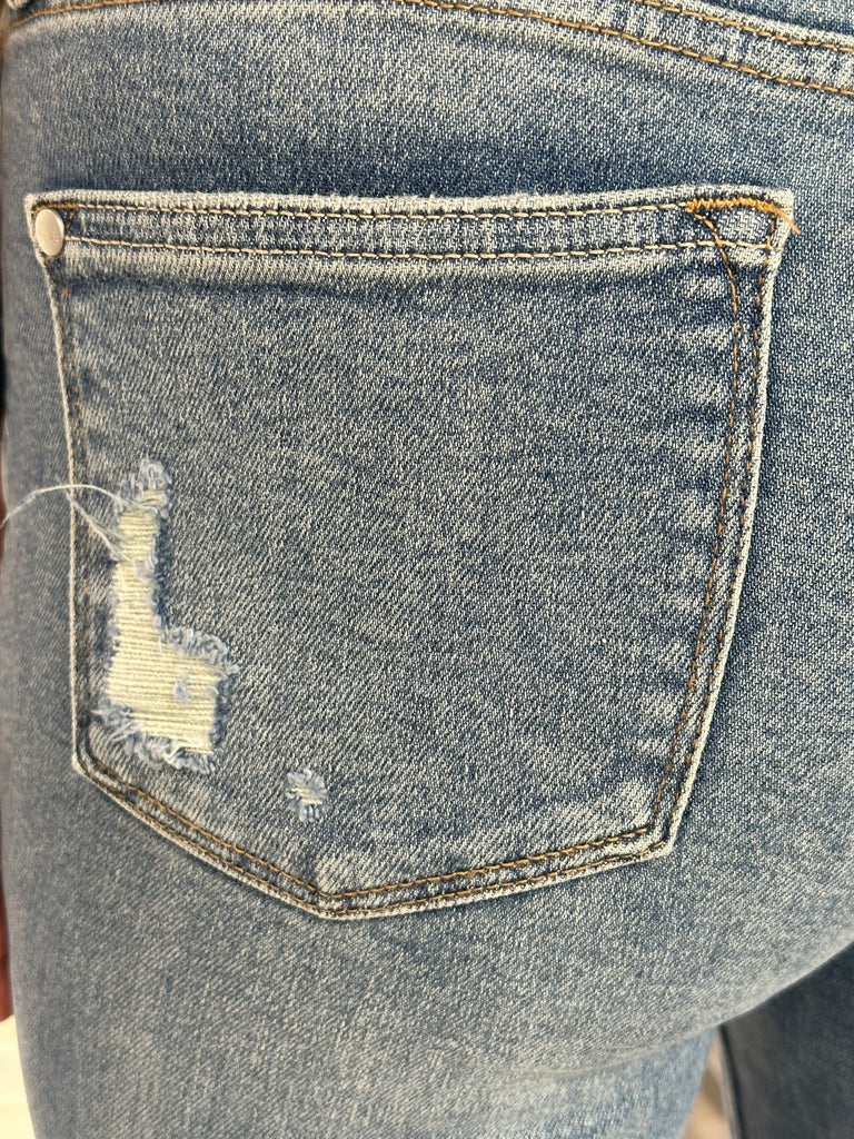 Judy Blue MR Destroy & Released Hem Bootcut-Denim-Judy Blue-Three Birdies Boutique, Women's Fashion Boutique Located in Kearney, MO