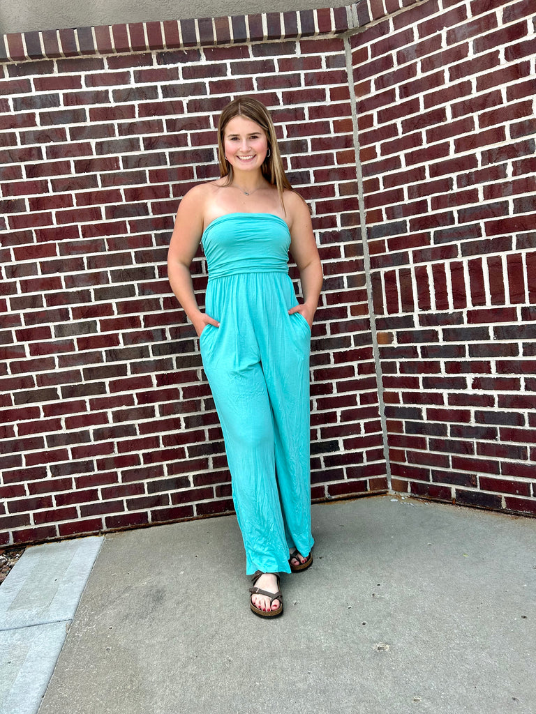 Tube Top Jumpsuit-Jumpsuit-HEIMISH-Three Birdies Boutique, Women's Fashion Boutique Located in Kearney, MO