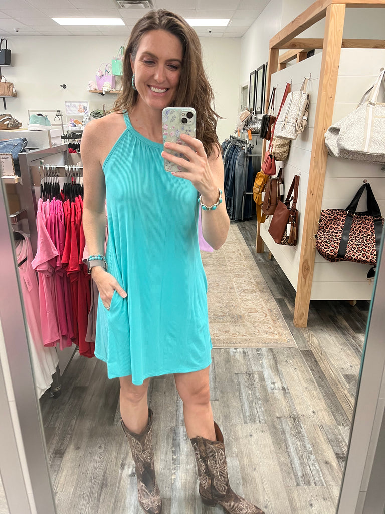 Keyhole Button Back Summer Dress-Dresses-HEIMISH-Three Birdies Boutique, Women's Fashion Boutique Located in Kearney, MO