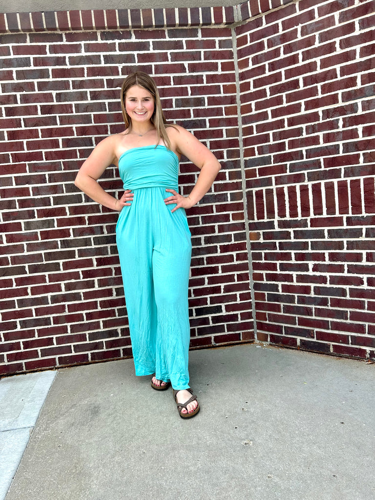 Tube Top Jumpsuit-Jumpsuit-HEIMISH-Three Birdies Boutique, Women's Fashion Boutique Located in Kearney, MO
