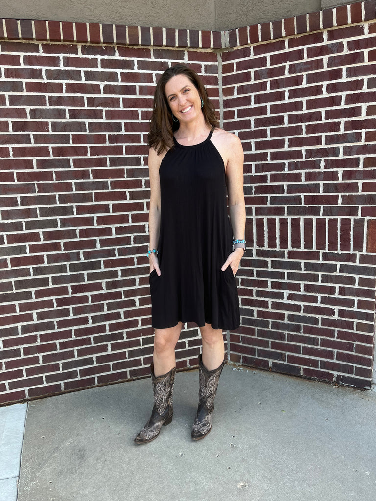 Keyhole Button Back Summer Dress-Dresses-HEIMISH-Three Birdies Boutique, Women's Fashion Boutique Located in Kearney, MO