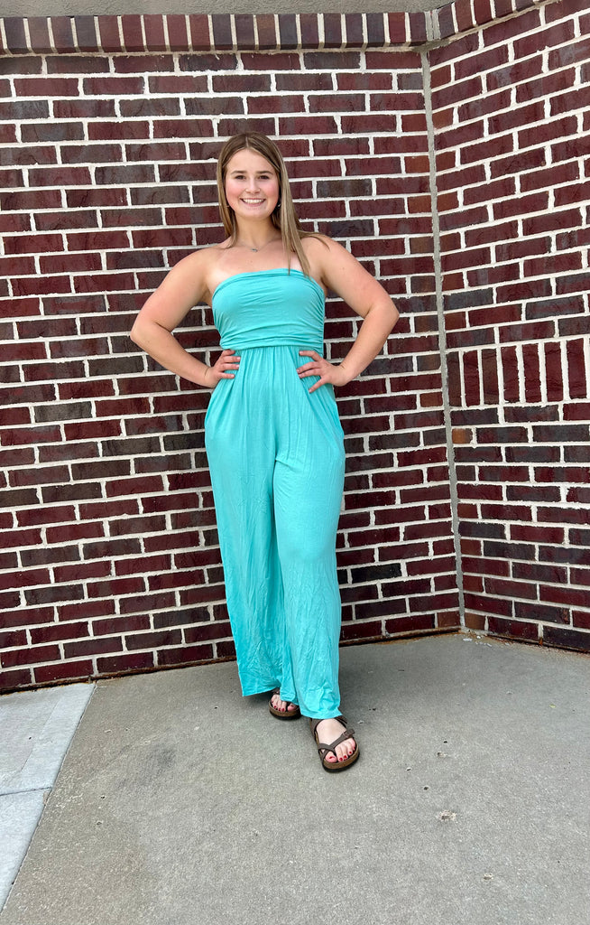 Tube Top Jumpsuit-Jumpsuit-HEIMISH-Three Birdies Boutique, Women's Fashion Boutique Located in Kearney, MO