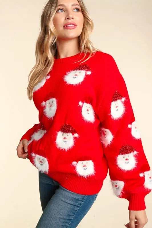 Santa Sweater-Outerwear-Haptics-Three Birdies Boutique, Women's Fashion Boutique Located in Kearney, MO