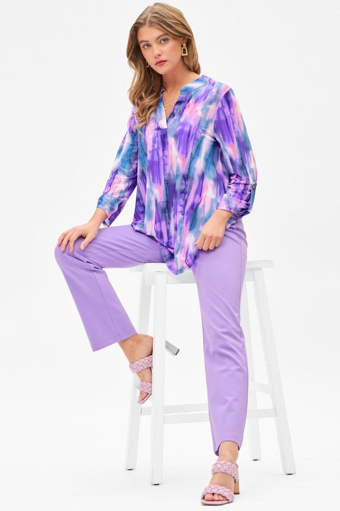 Watercolor Lizzy Top-Blouse-Dear Scarlett-Three Birdies Boutique, Women's Fashion Boutique Located in Kearney, MO