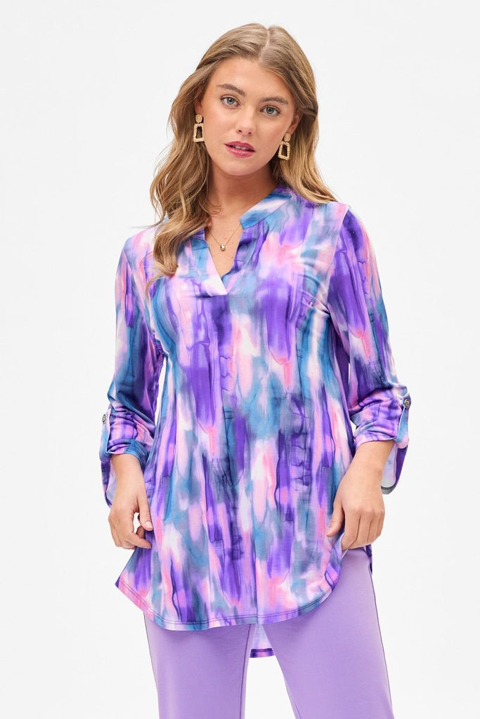 Watercolor Lizzy Top-Blouse-Dear Scarlett-Three Birdies Boutique, Women's Fashion Boutique Located in Kearney, MO