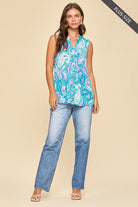 Aqua Lizzy Sleeveless Top { product_type }}