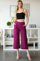Crop Wide Leg Dress Pants { product_type }}