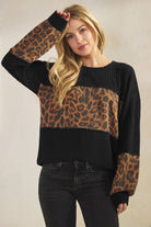 Leopard Contrast Top { product_type }}