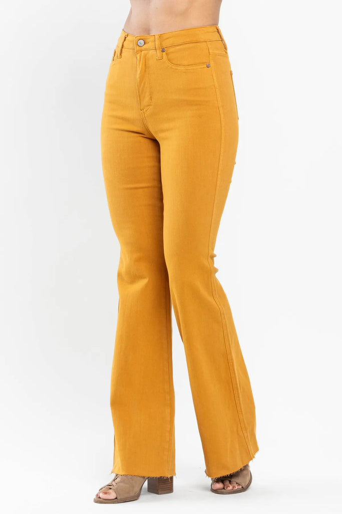 Judy Blue Tummy Control Marigold Flare