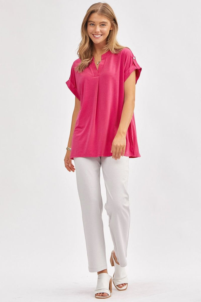 V-Neck Dolman Sleeve Blouse-Blouse-Dear Scarlett-Three Birdies Boutique, Women's Fashion Boutique Located in Kearney, MO