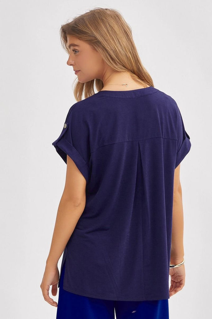 V-Neck Dolman Sleeve Blouse-Blouse-Dear Scarlett-Three Birdies Boutique, Women's Fashion Boutique Located in Kearney, MO