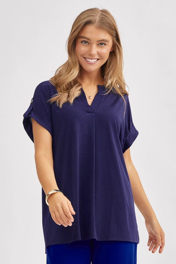 V-Neck Dolman Sleeve Blouse-Blouse-Dear Scarlett-Three Birdies Boutique, Women's Fashion Boutique Located in Kearney, MO