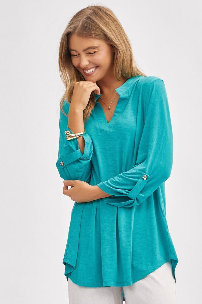 Solid Dressy Blouse-Blouse-Dear Scarlett-Three Birdies Boutique, Women's Fashion Boutique Located in Kearney, MO