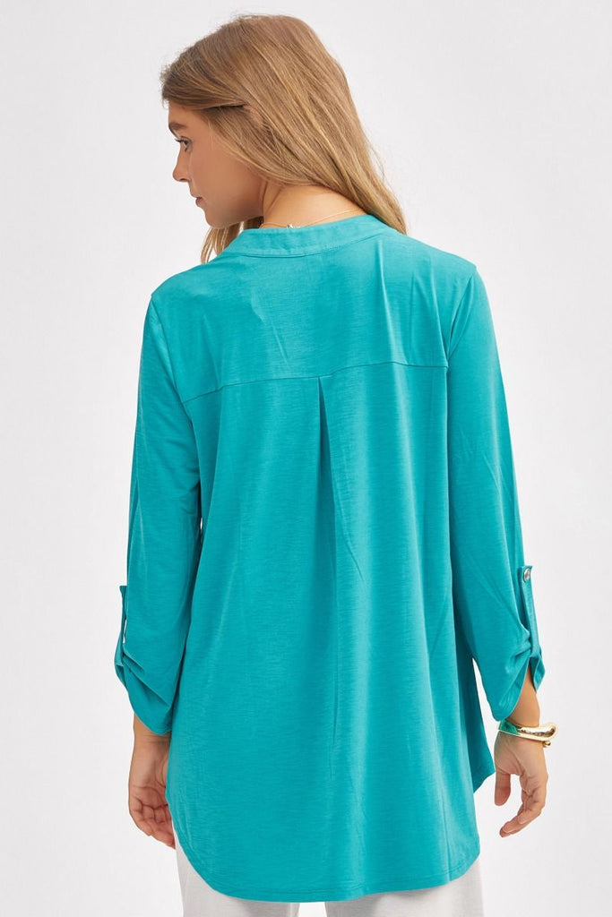 Solid Dressy Blouse-Blouse-Dear Scarlett-Three Birdies Boutique, Women's Fashion Boutique Located in Kearney, MO
