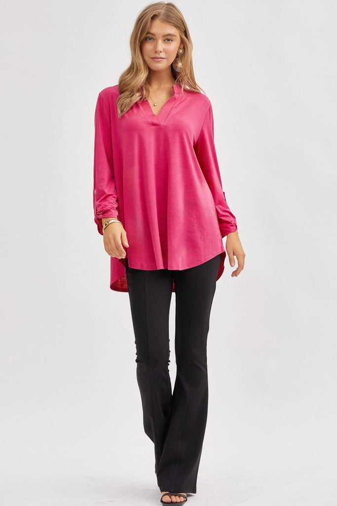 Solid Dressy Blouse-Blouse-Dear Scarlett-Three Birdies Boutique, Women's Fashion Boutique Located in Kearney, MO