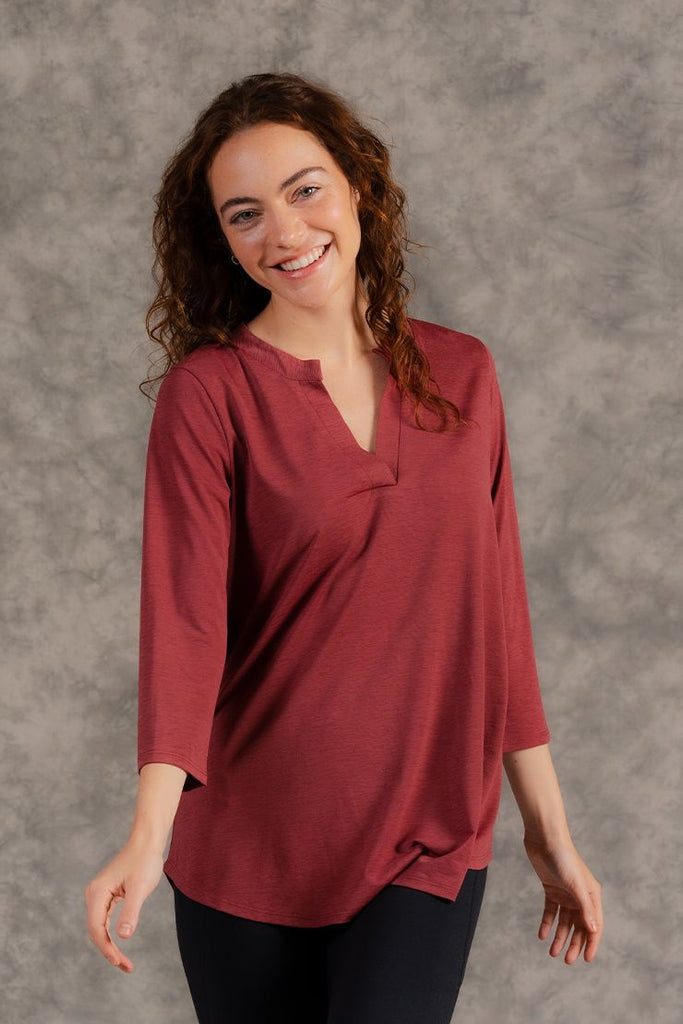 3/4 Sleeve V-Neck Top-Sweater-Sew In Love-Three Birdies Boutique, Women's Fashion Boutique Located in Kearney, MO